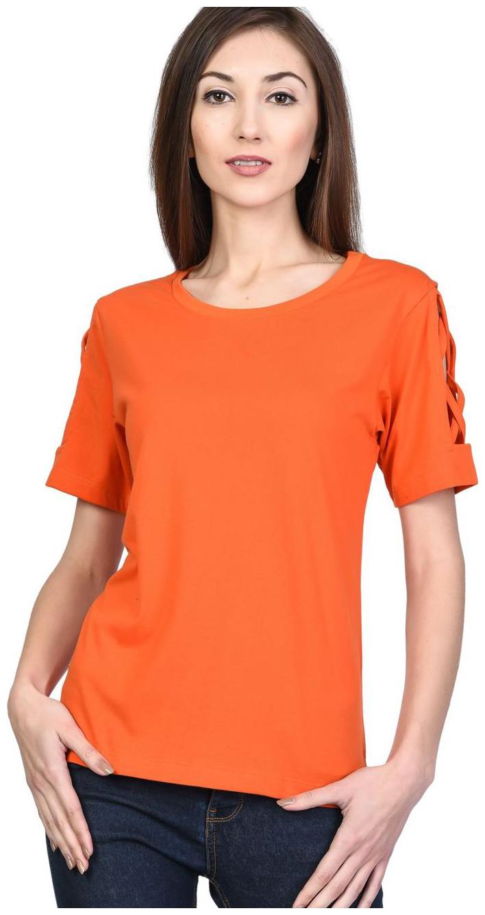 

Women s Round Neck Half Sleeves Cotton Blend Top T-Shirt