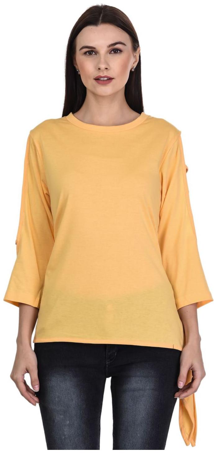

Kalt Women Solid A-line top - Yellow