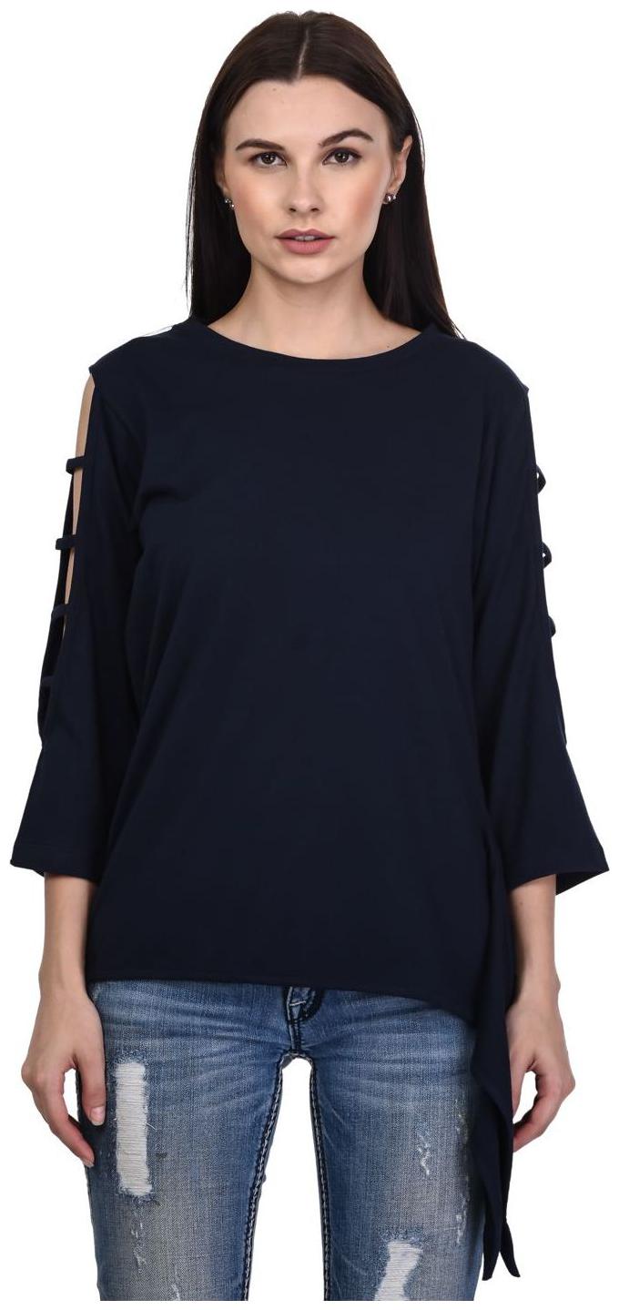 

Kalt Women Solid A-line top - Blue