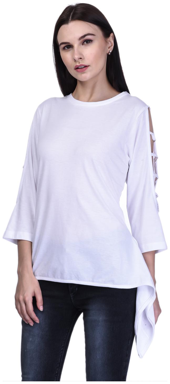

Kalt Women Solid A-line top - White