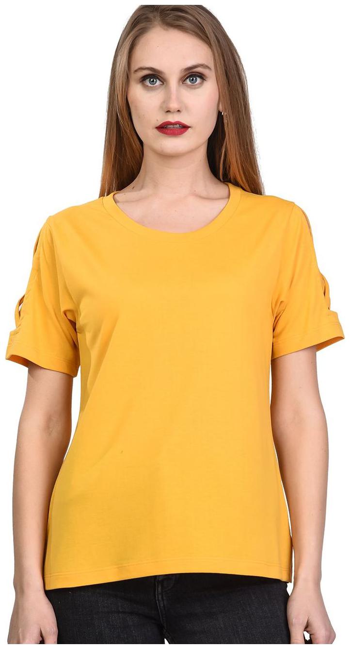 

Kalt Women Solid A-line top - Yellow