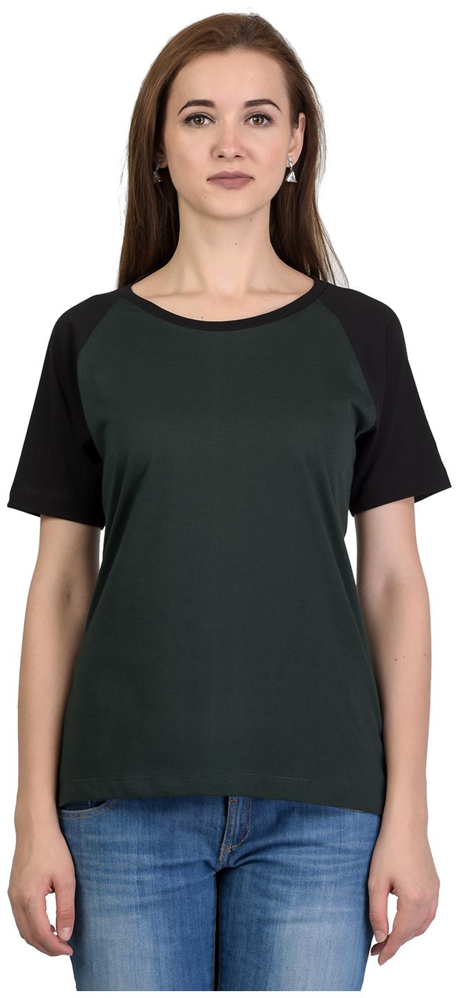 

Women s Round Neck Dual Colour Half Sleeves Cotton Blend Top T-Shirt