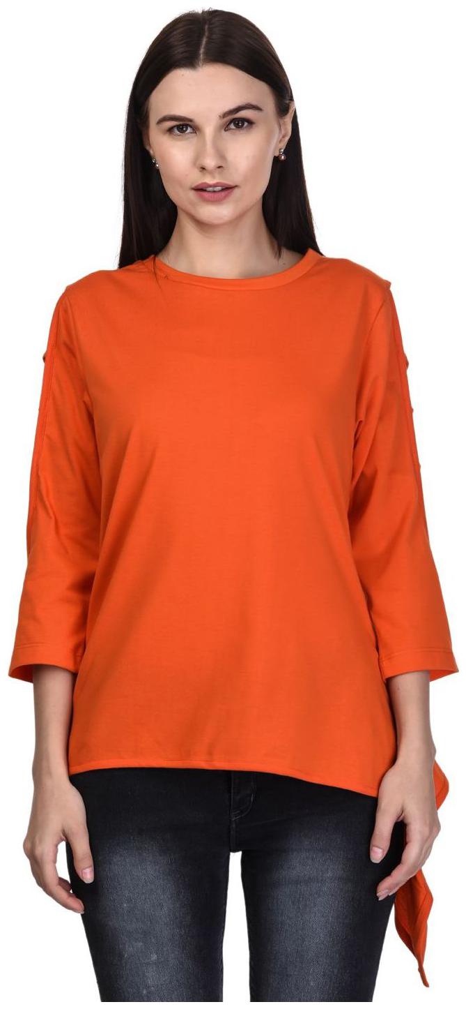 

Kalt Women Printed A-line top - Orange