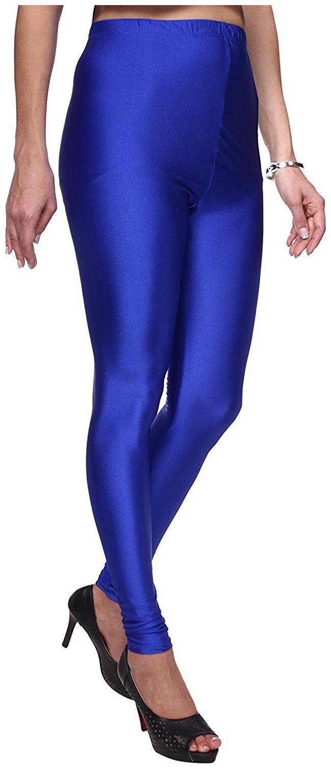 

Women s Satin Lycra DURABLE Leggings (royal blue)