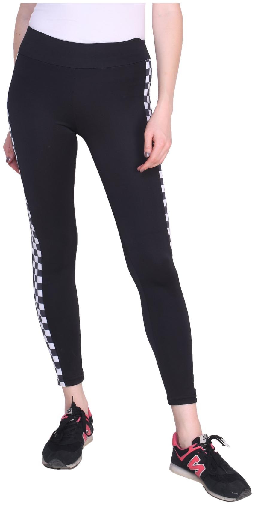 

REDAMANCII Women Black White Slim fit Straight fit Jegging