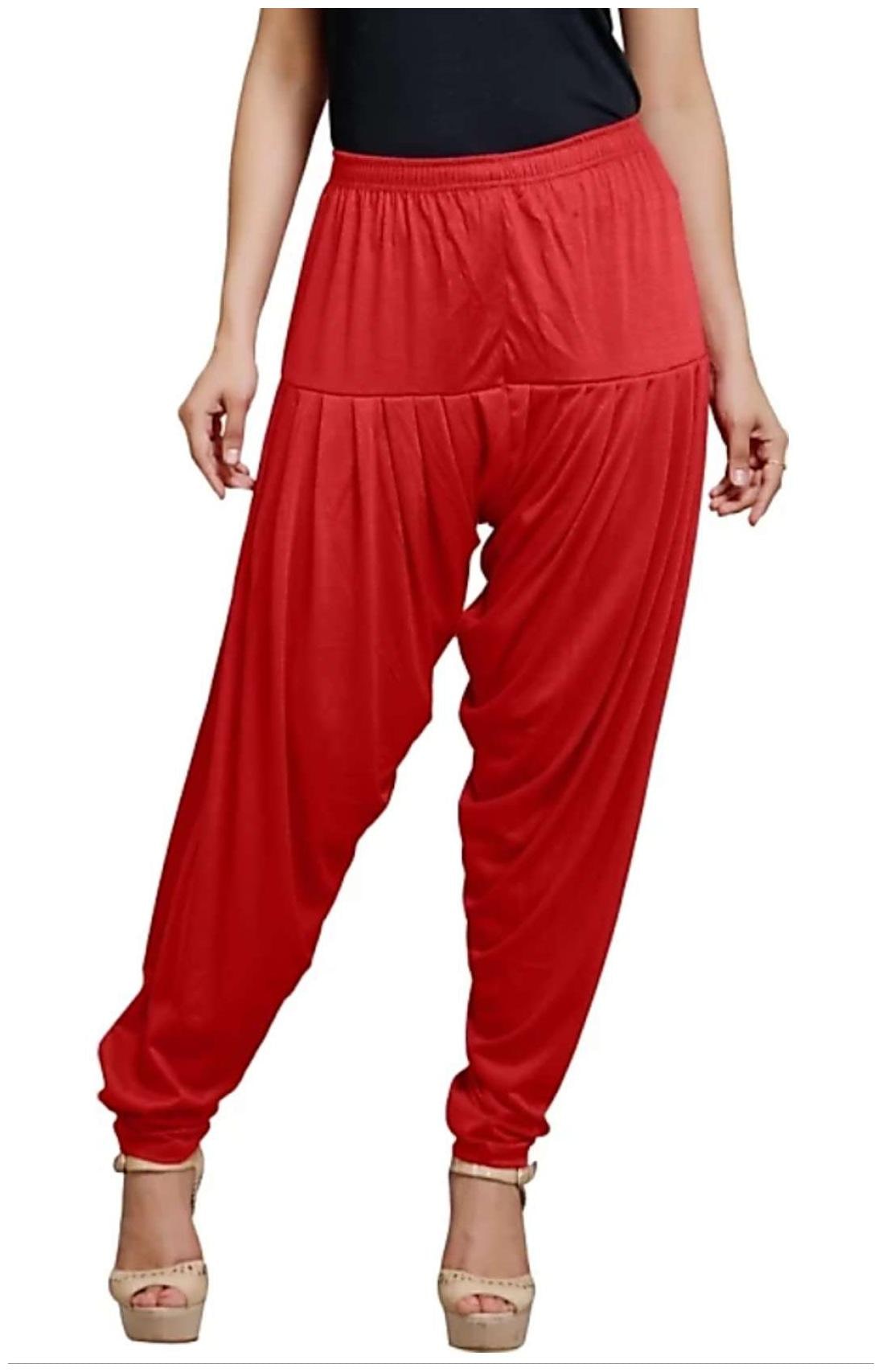 

Women s Stretch viscose lycra solid patiala pant