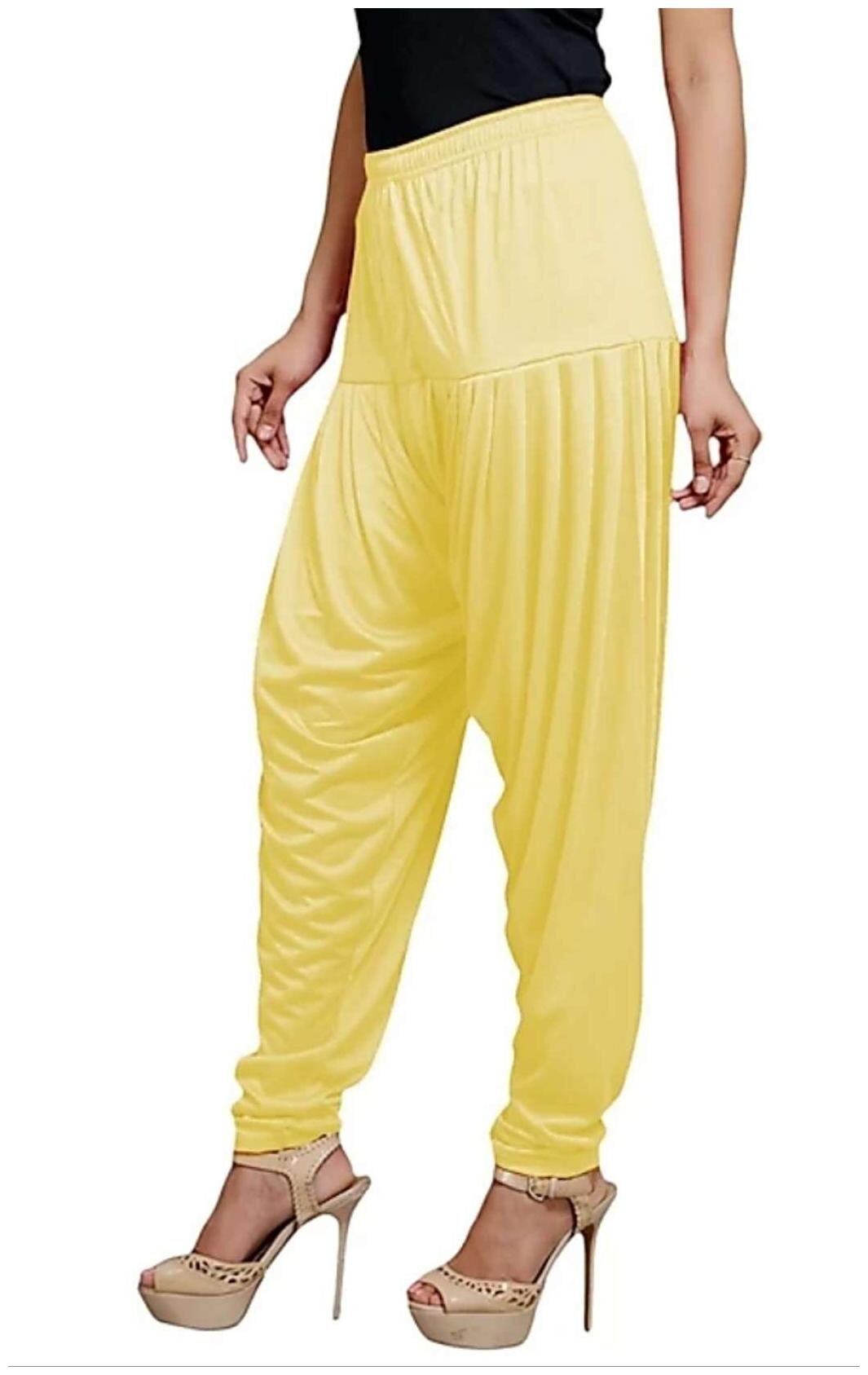 

Women s Stretch viscose lycra solid Patiala pant