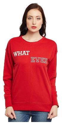 

Club York Women Printed Hoodie - Red