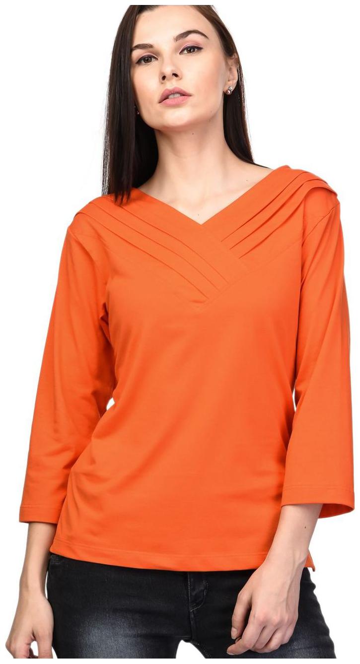 

Kalt Women Solid A-line top - Orange