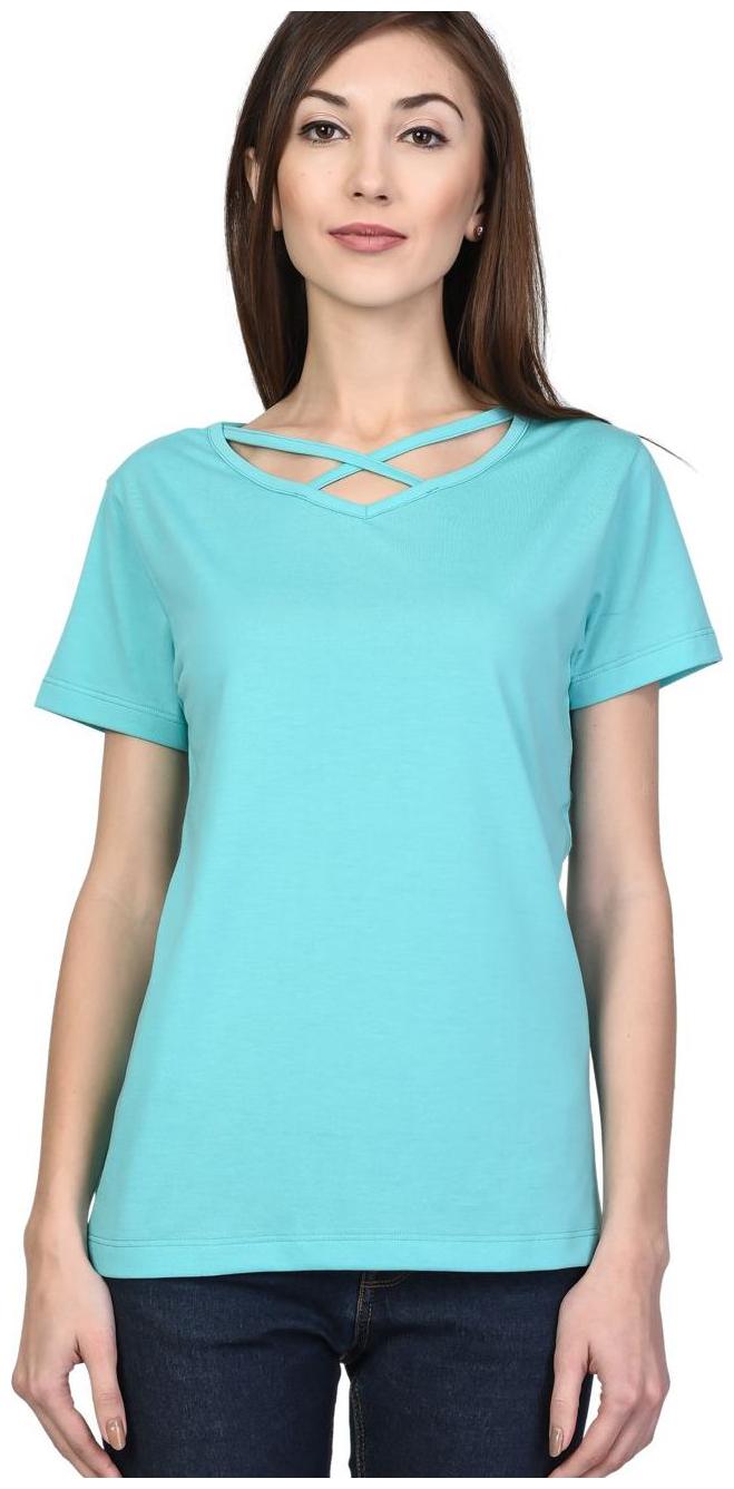 

Women s V -Neck Half Sleeves Cotton Blend Top T-Shirt