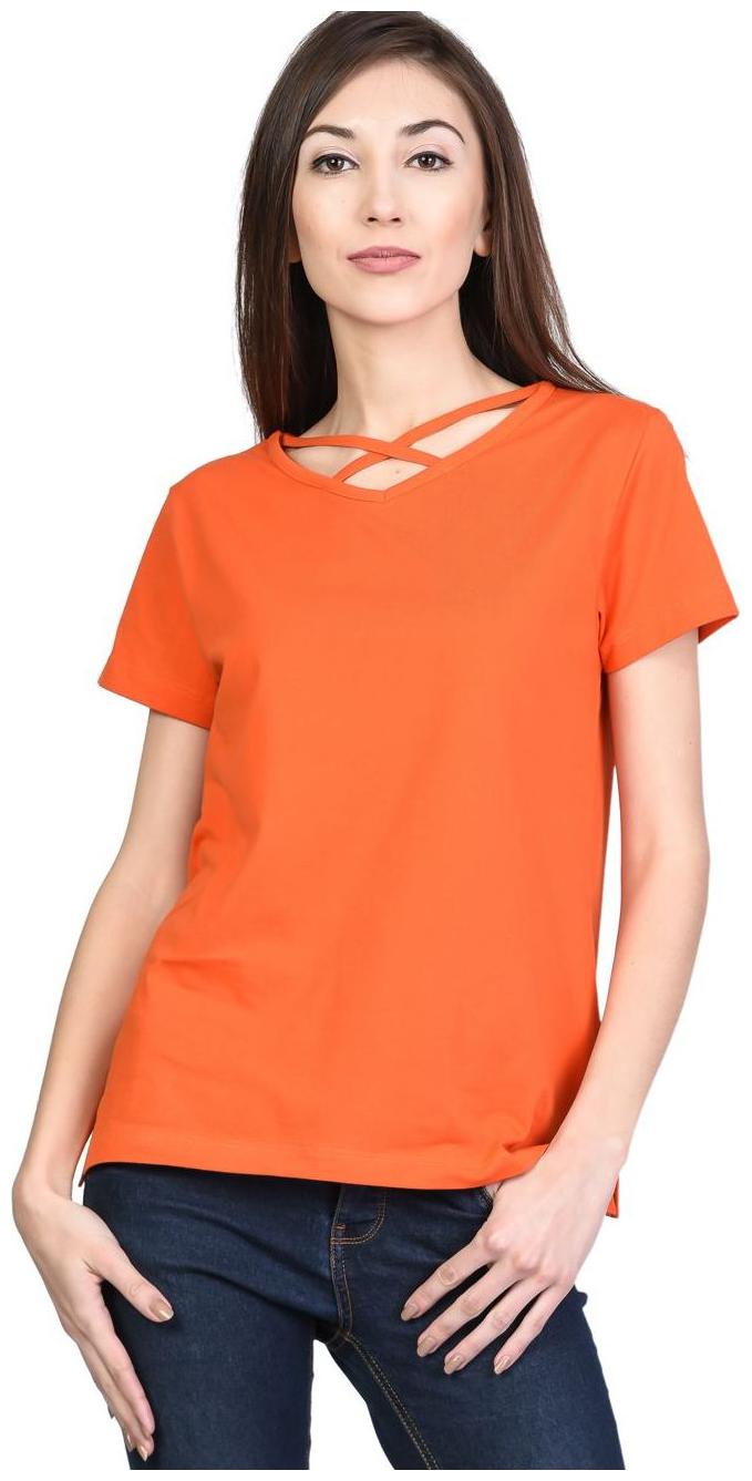 

Women s V -Neck Half Sleeves Cotton Blend Top T-Shirt