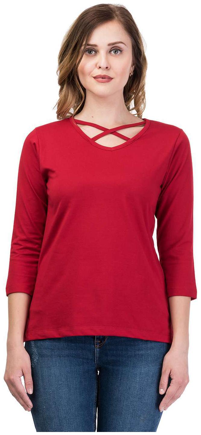 

Kalt Women Solid Regular top - Red
