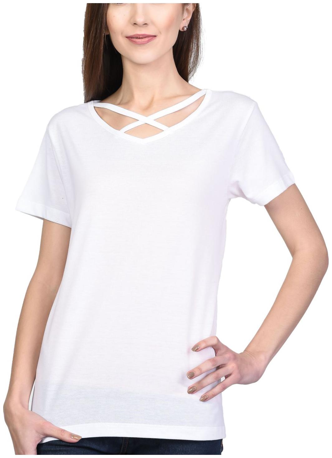 

Women s V -Neck Half Sleeves Cotton Blend Top T-Shirt