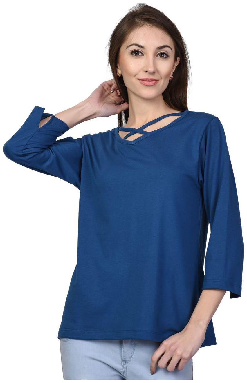 

Kalt Women Solid Regular top - Blue