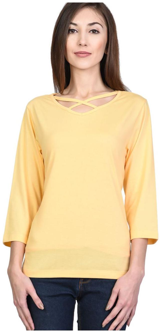 

Kalt Women Printed A-line top - Yellow