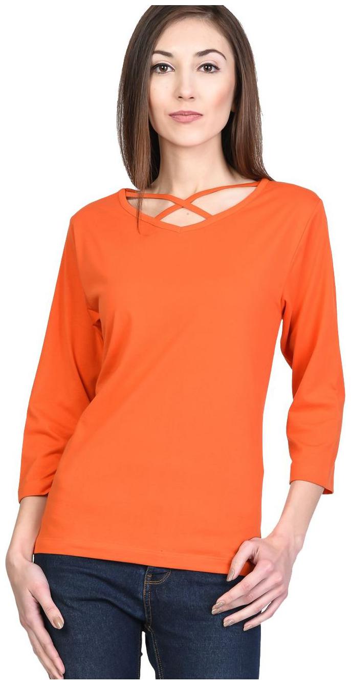 

Kalt Women Printed A-line top - Orange