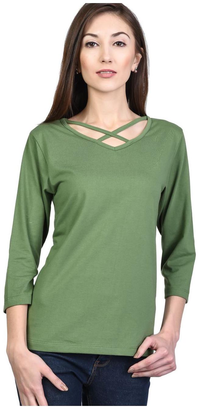 

Kalt Women Solid A-line top - Green