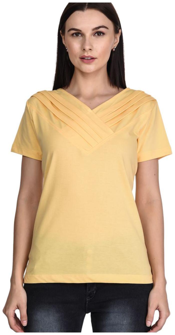 

Women s V -Neck Half Sleeves Cotton Blend Top