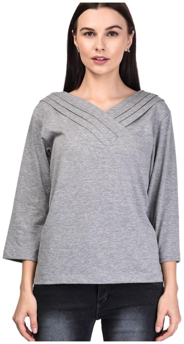 

Kalt Women Solid A-line top - Grey