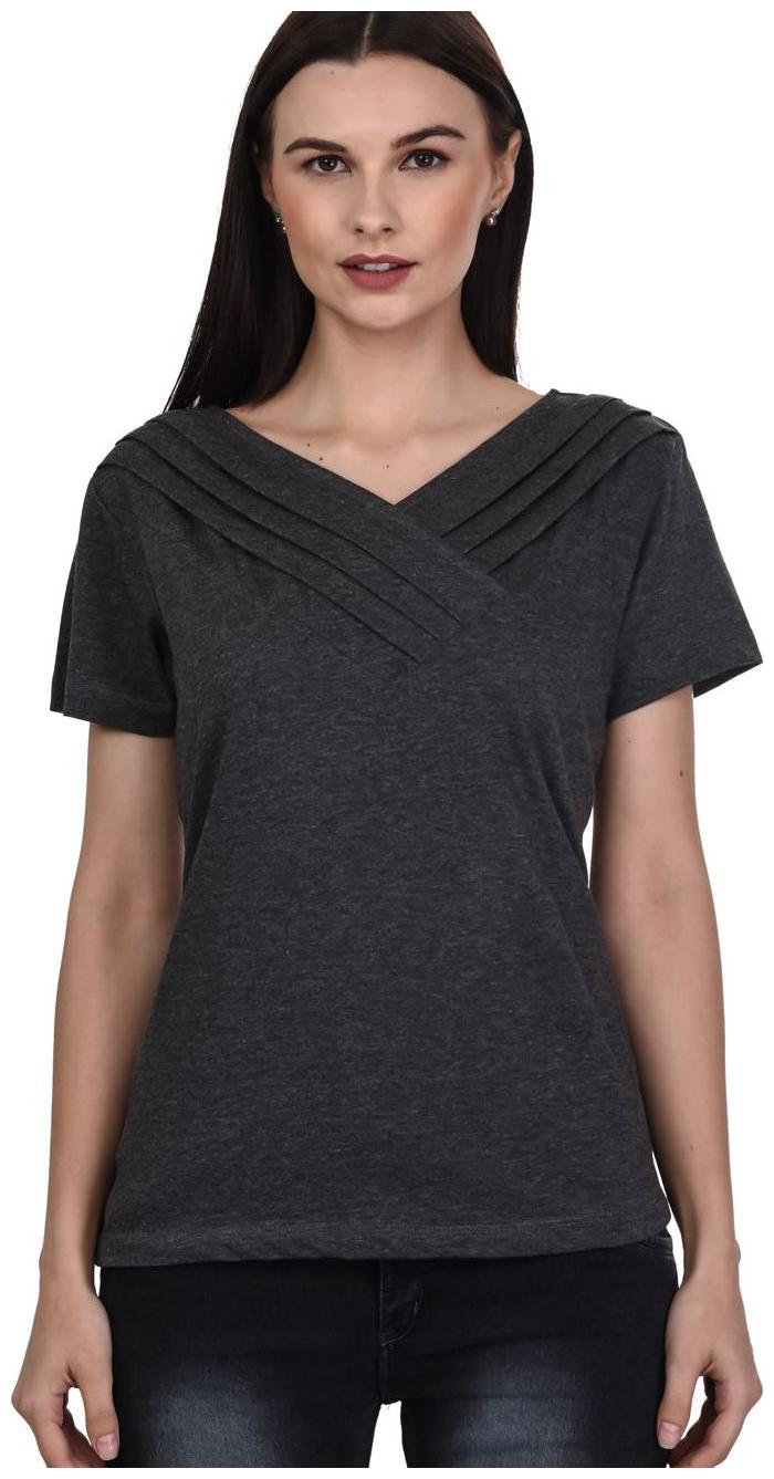 

Kalt Women Solid A-line top - Grey