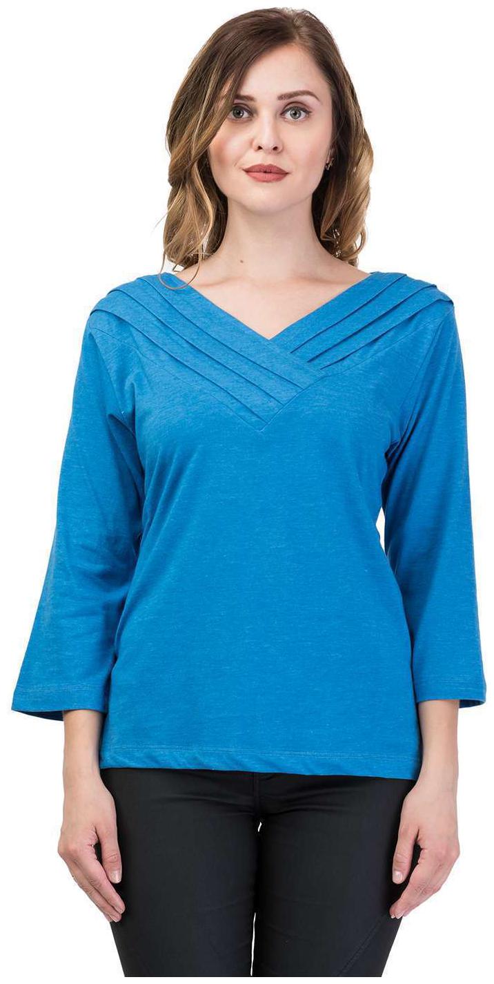 

Kalt Women Printed A-line top - Blue