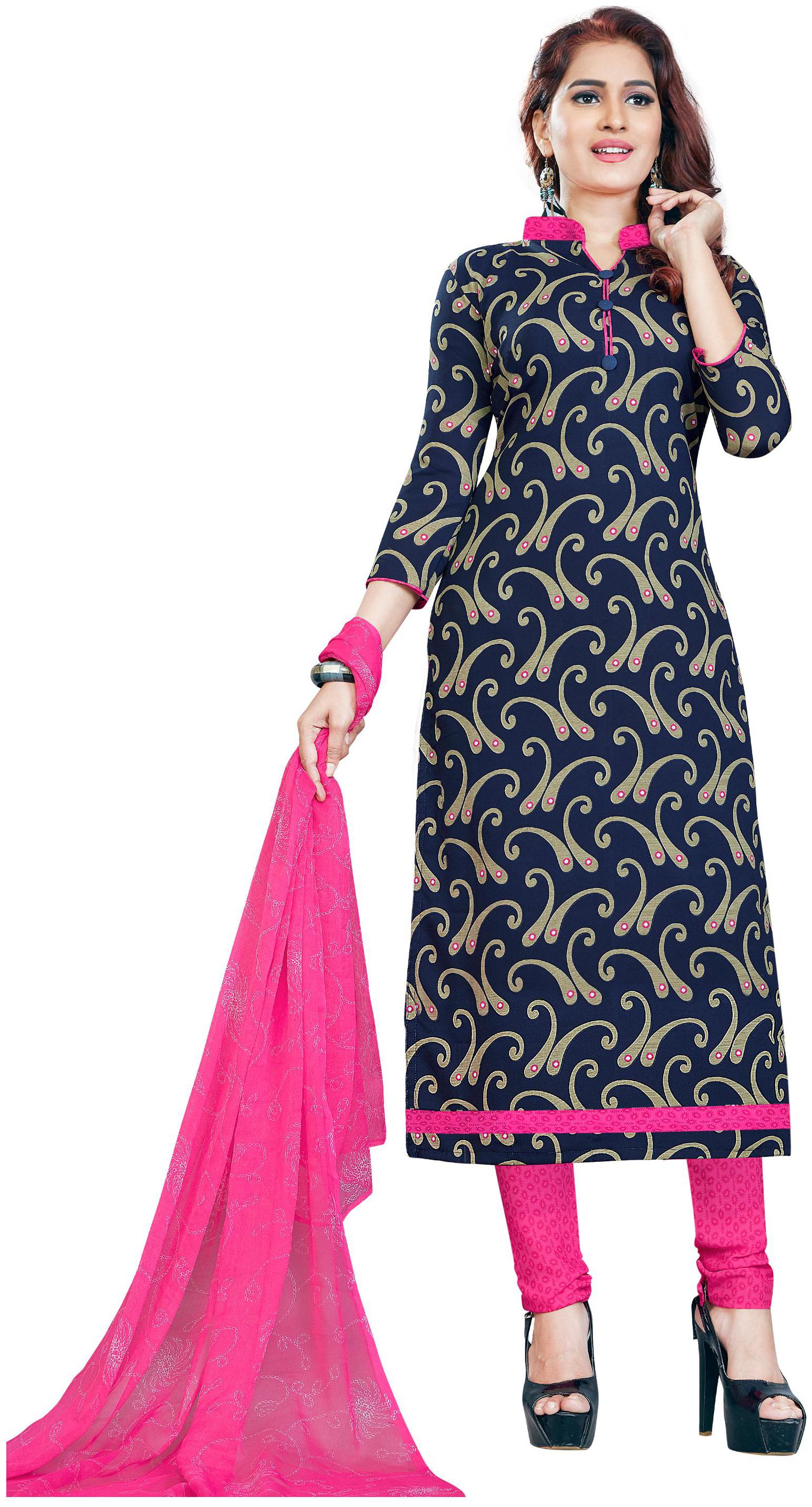 Women Shoppee's Stylish Synthetic Salwar Suit Dupatta Unstiched Dress Material