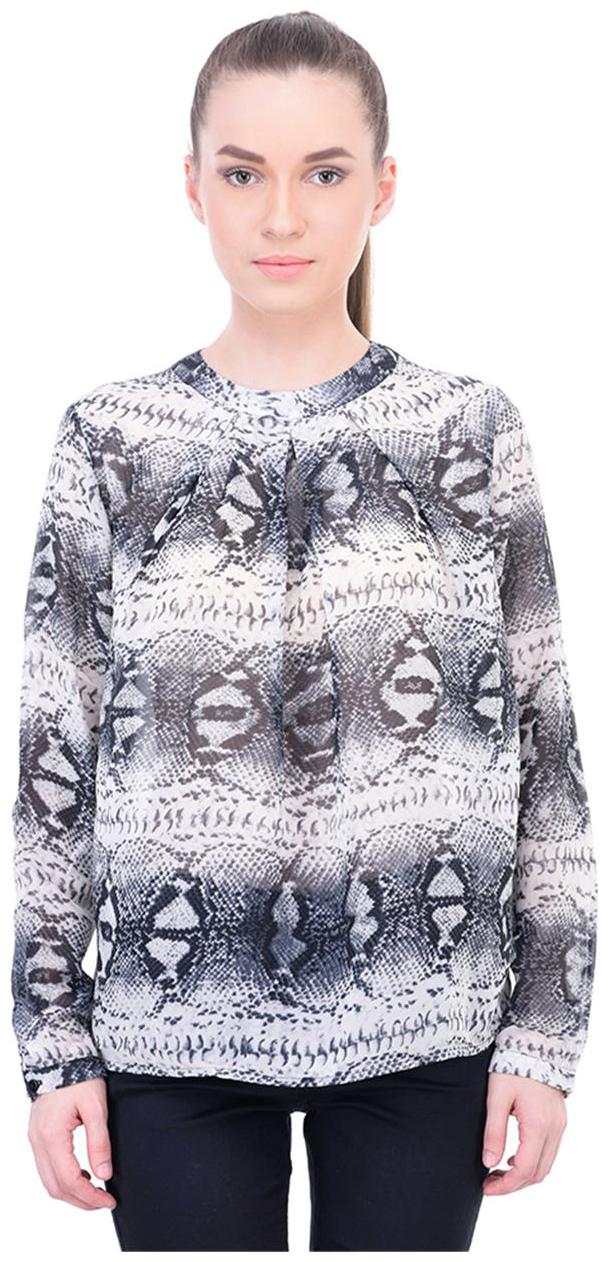 

Women Snakeprint Pleated Top