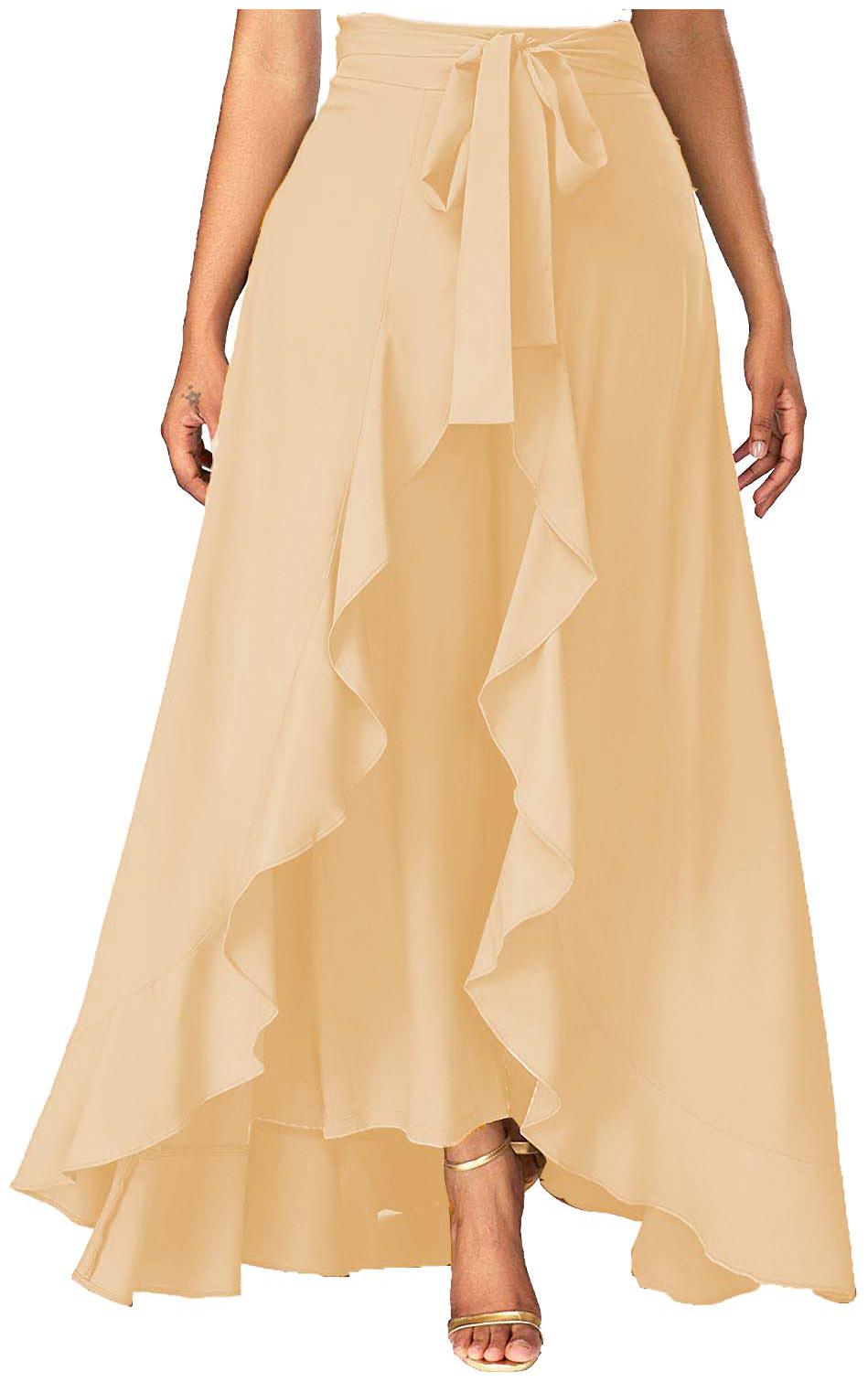 

JJ Fashion Beige Solid Straight Palazzo