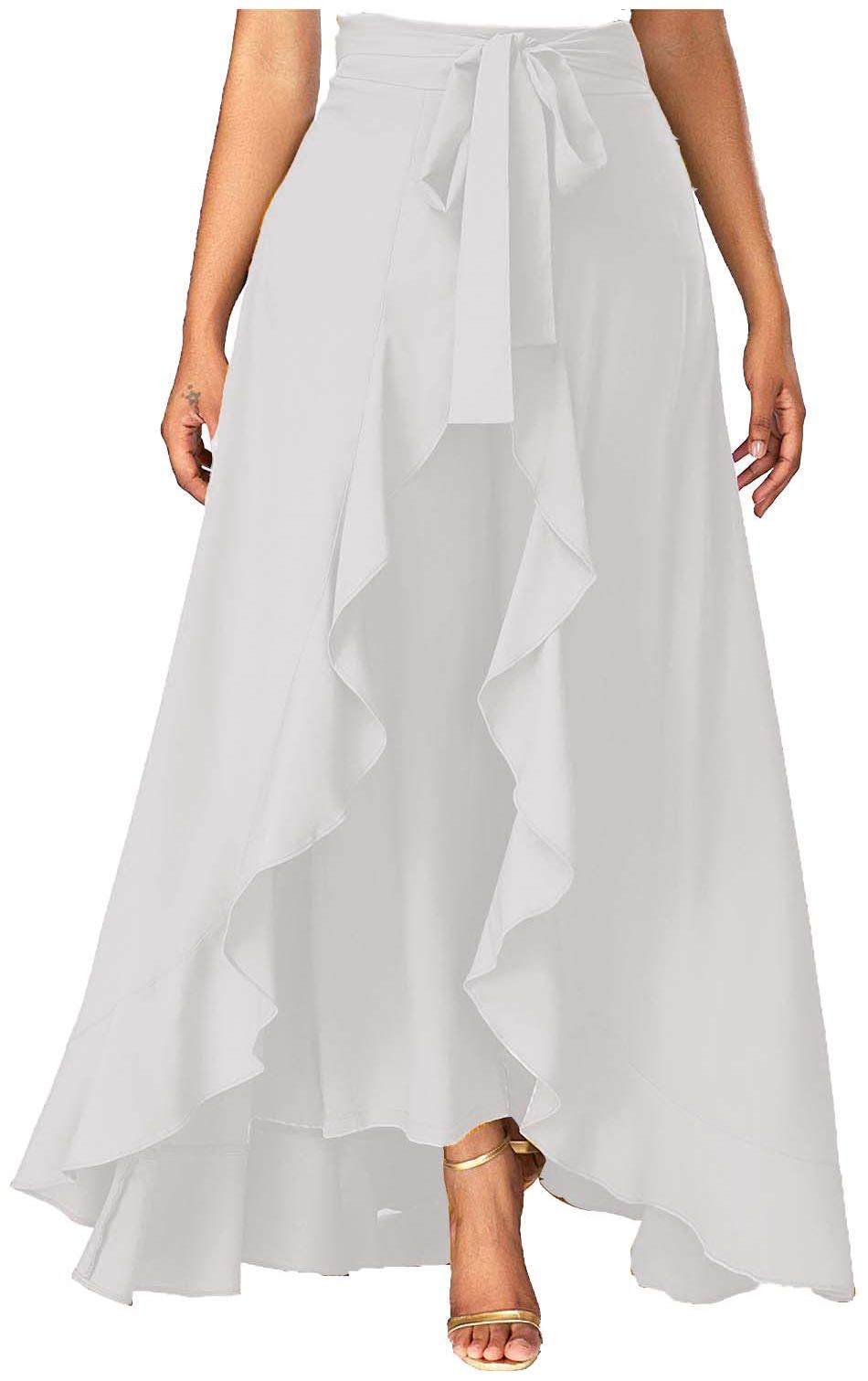 

JJ Fashion White Solid Straight Palazzo