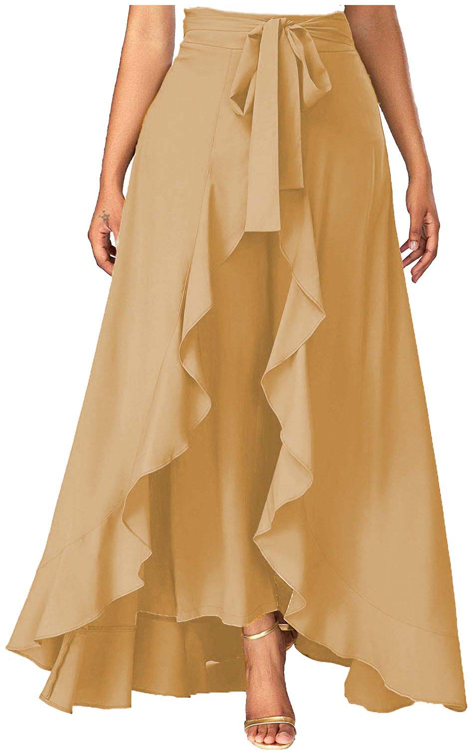 

JJ Fashion Beige Solid Straight Palazzo