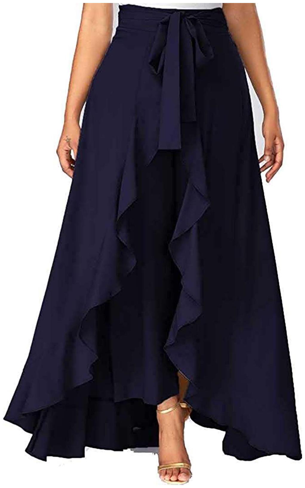 

JJ Fashion Blue Solid Straight Palazzo