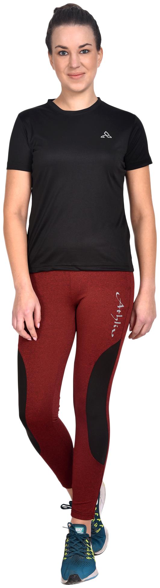 

Athliv Women Solid Sports T-Shirt - Black