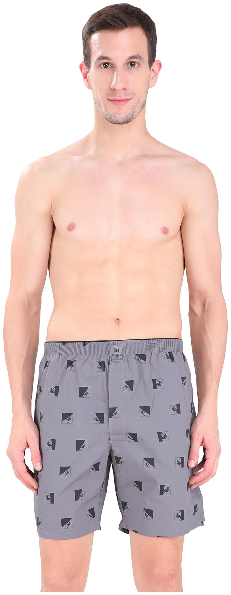 

Woodland Men Grey Regular Fit Regular Shorts