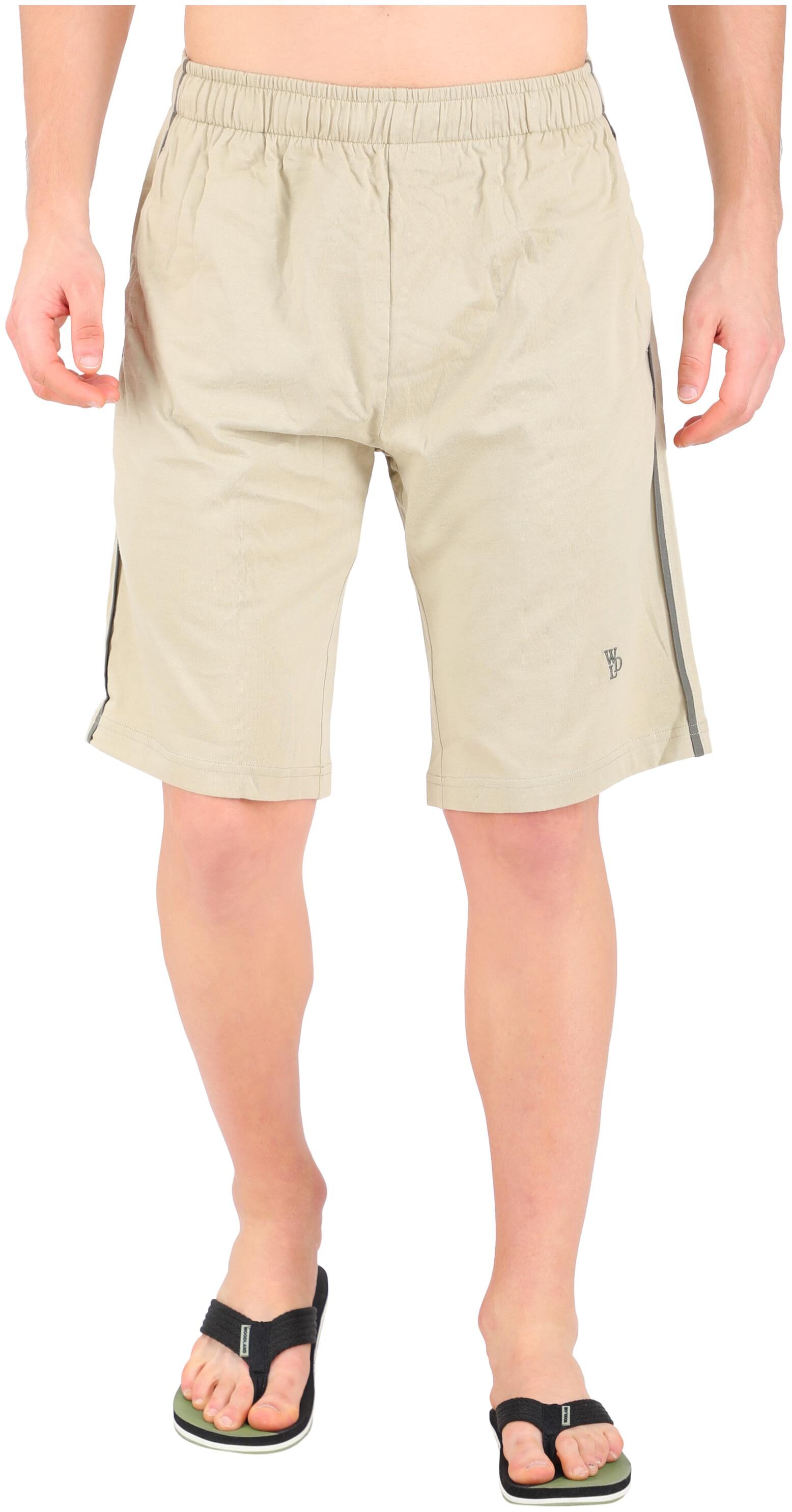 

Woodland Cotton Solid Khaki Regular Shorts Men