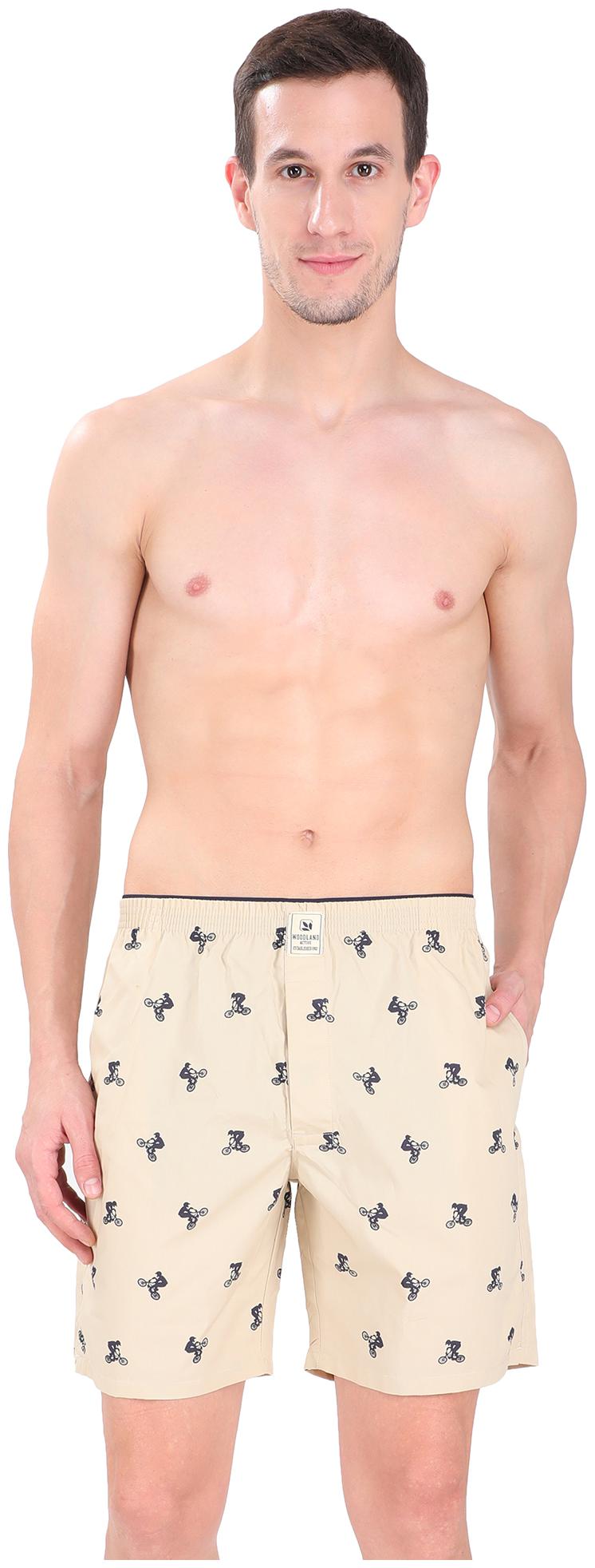 

Woodland Cotton Printed Khaki Regular Shorts Men