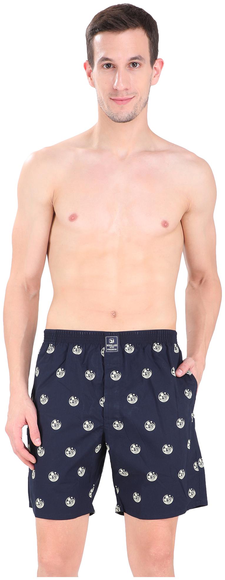 

Woodland Men Navy Blue Regular Fit Regular Shorts