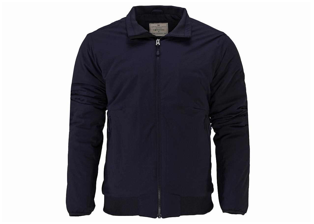 

Woodland Men Blue Solid Quilted jacket