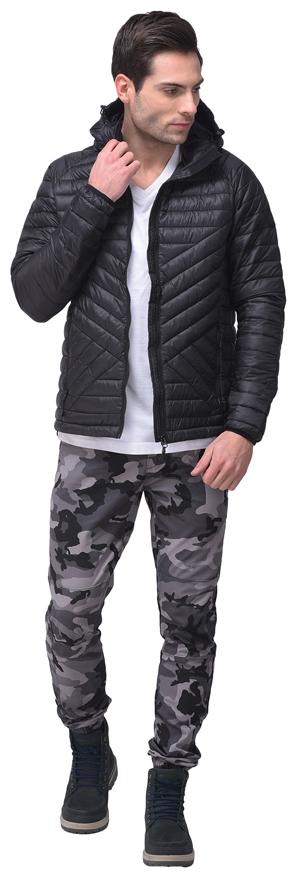 

Woodland Men Black Solid Quilted jacket