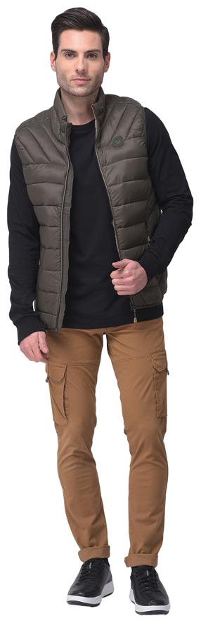 

Woodland Men Olive Solid Quilted jacket