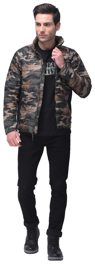 

Woodland Men Multi Camouflage Quilted jacket