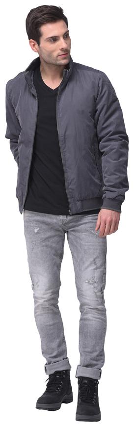 

Woodland Men Grey Solid Quilted jacket