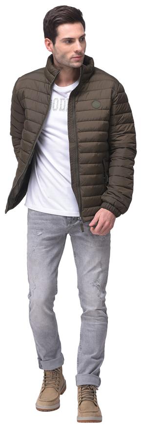 

Woodland Men Olive Solid Quilted jacket