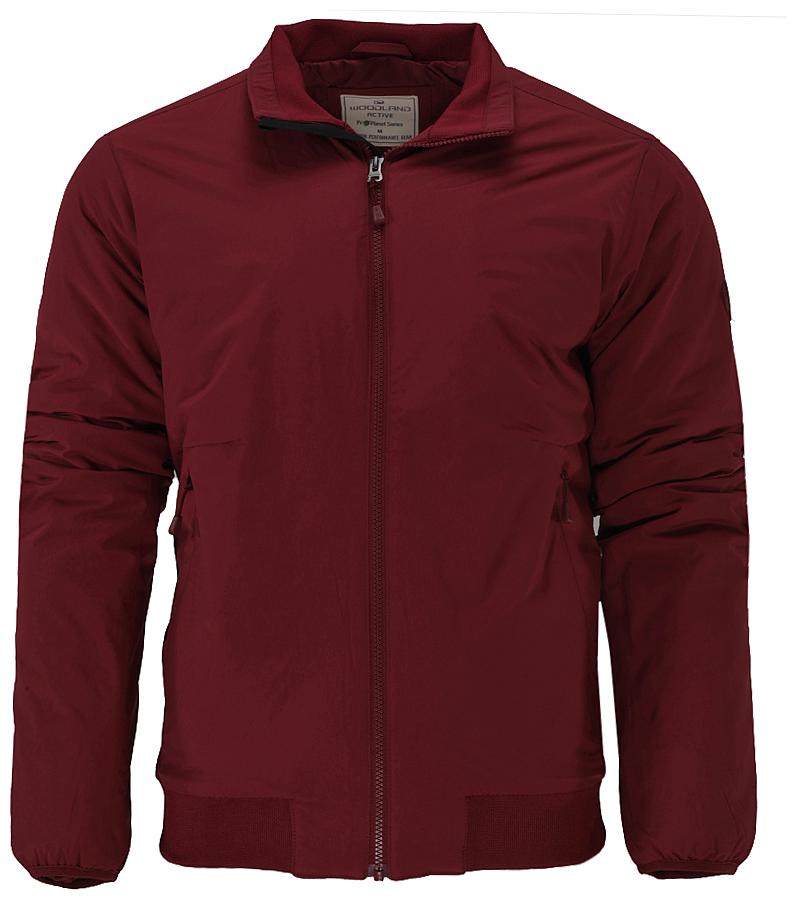 

Woodland Men Maroon Solid Quilted jacket