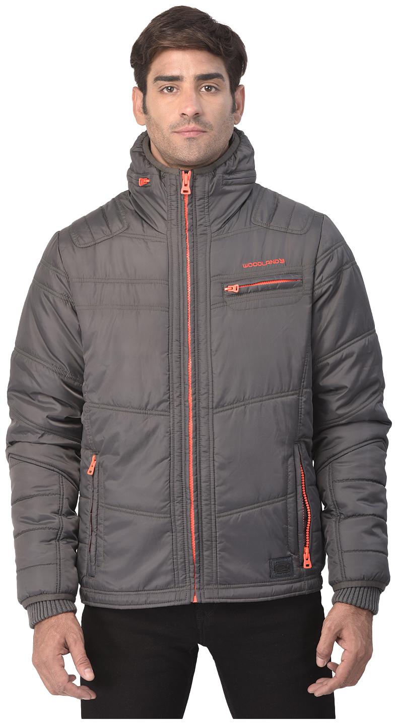 

Woodland Men Olive Solid Bomber jacket