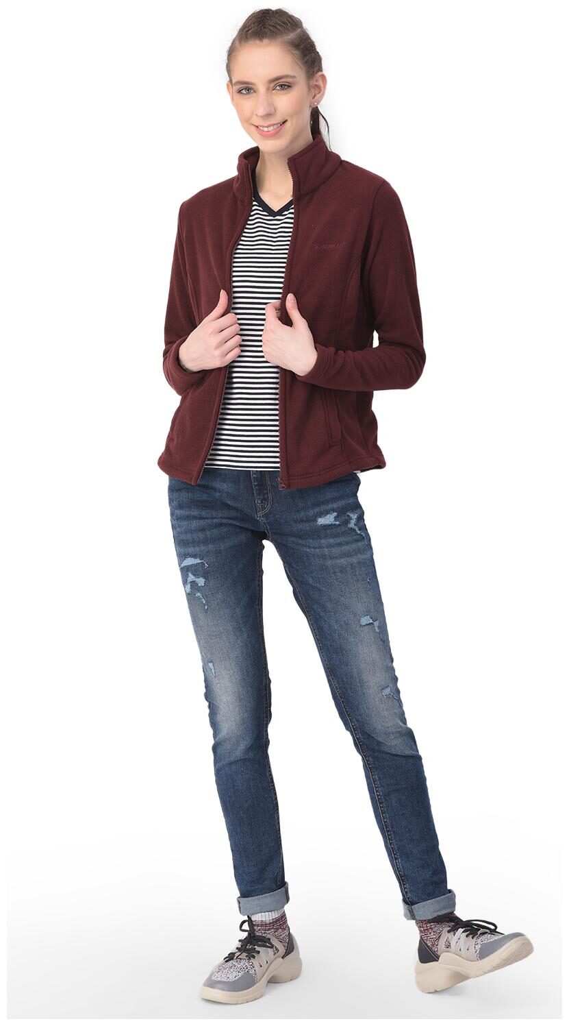

Woodland Women Solid Sweatshirt - Wine
