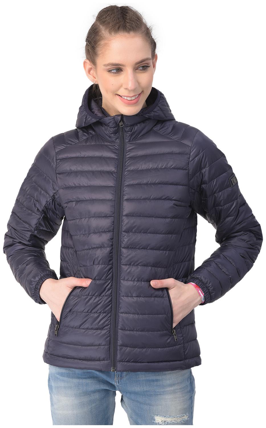 

Woodland Women Polyester Full Sleeves Quilted Jacket (Navy Blue)