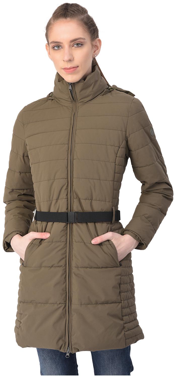 

Woodland Women Polyester Full Sleeves Quilted Jacket (Olive)