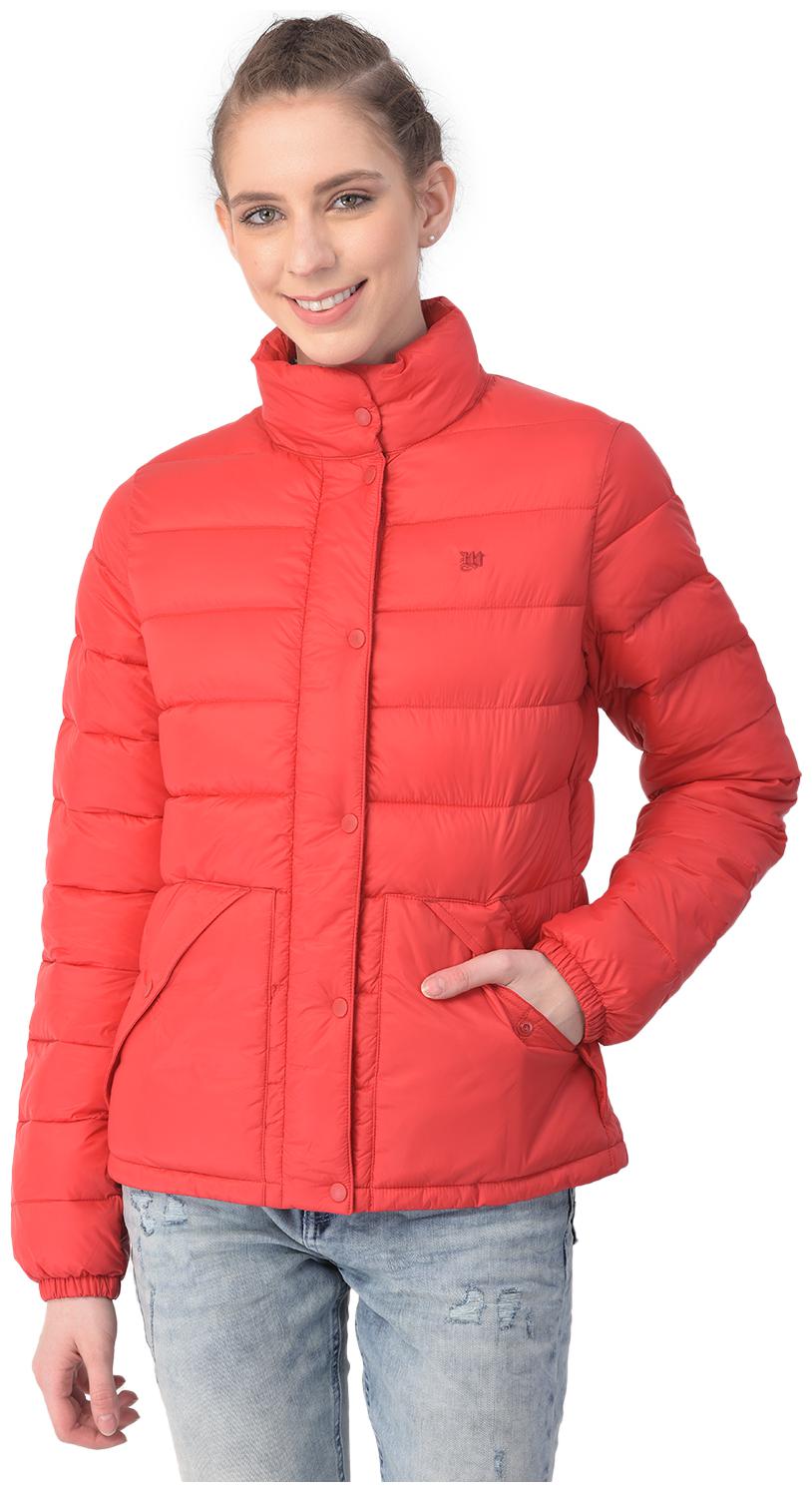 

Woodland Women Solid Quilted Jacket - Red
