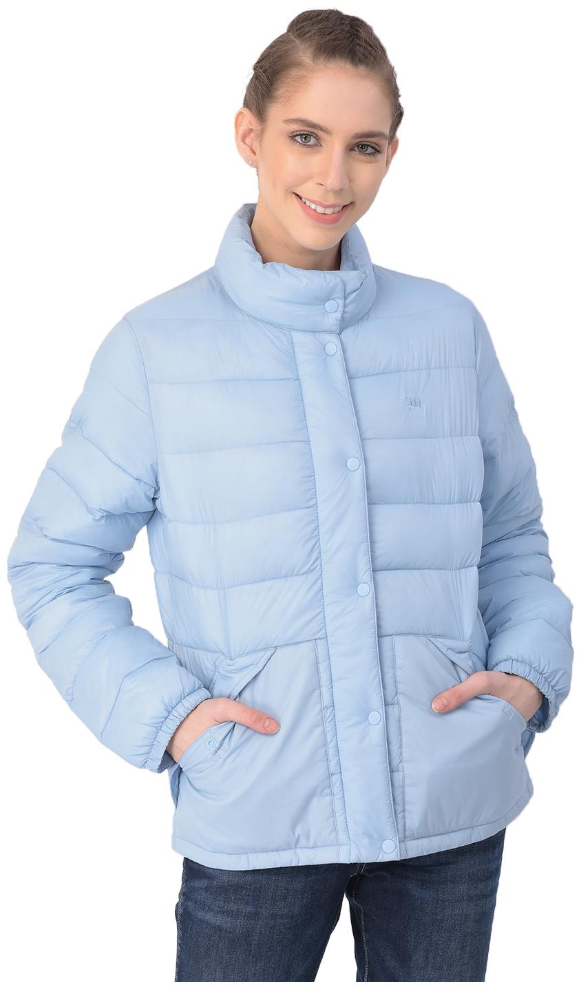 

Woodland Women Solid Quilted Jacket - Blue