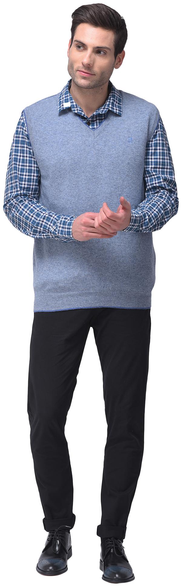 

Woodland Men Blue V neck Pullover